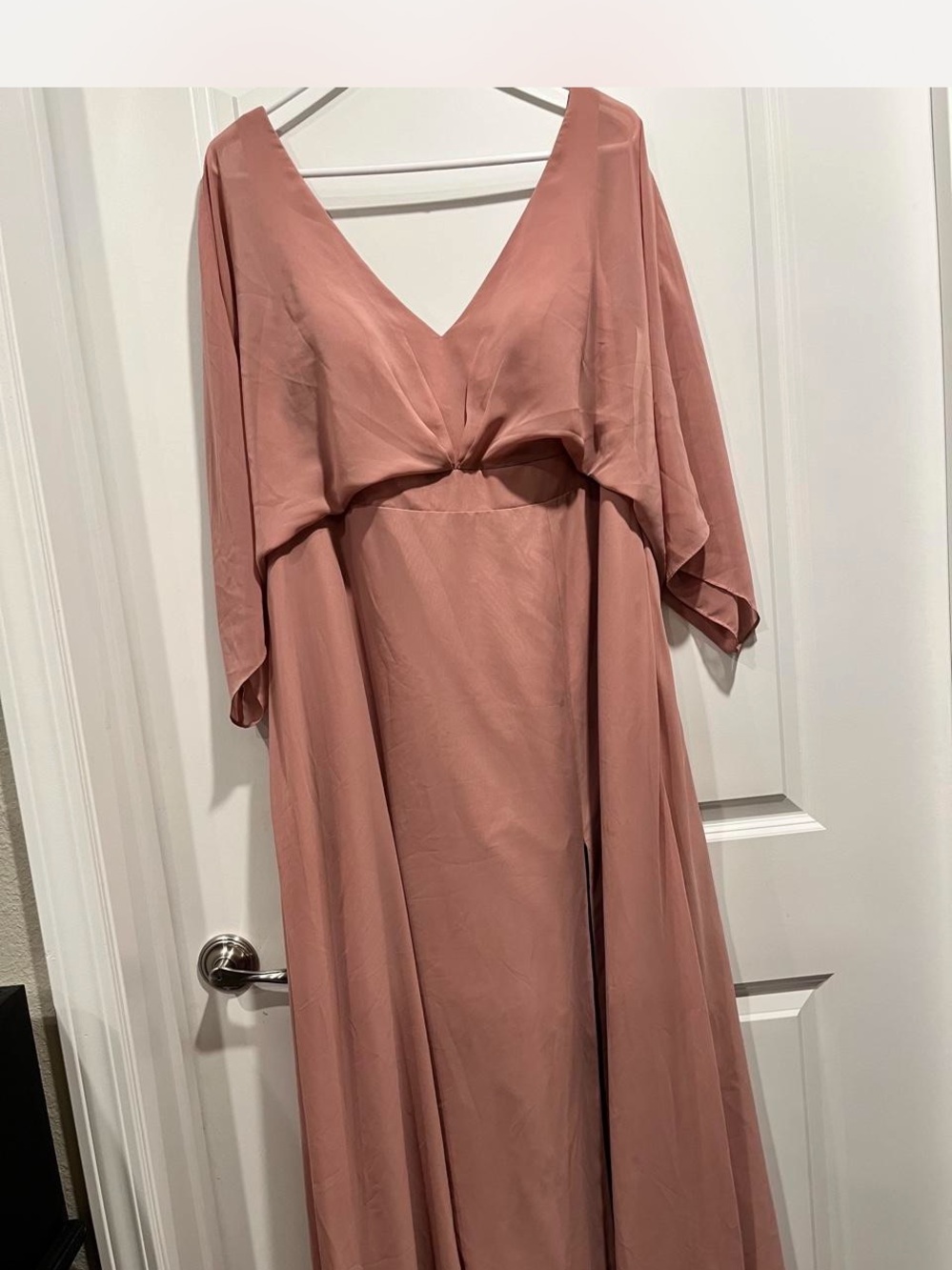 Azazize Women's Dusty Rose V-Neck Maxi Dress